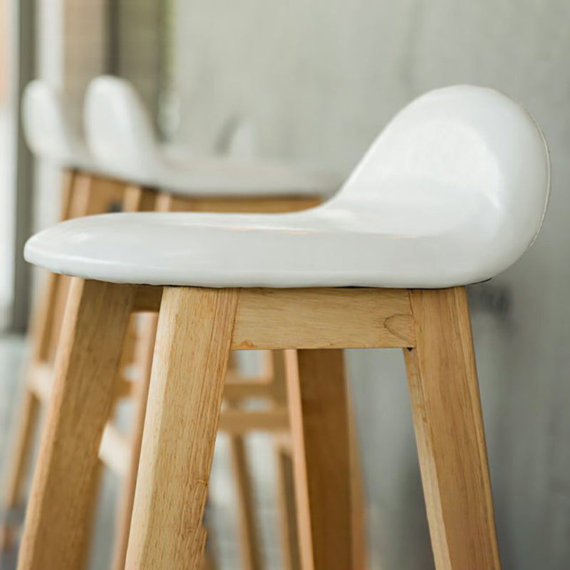 Contemporary Leather Solid Wood Barstools Indoor Bar Stool with Low Back Clearhalo 'Bar Furniture' 'Bar Stools' 'bar_stools' 'furn' 'furn_bar_stools' 'furniture_bar_stools' 'Kitchen & Dining Furniture' 'kitchen&dining_furn' 'kitchen' 'kitchen_furn' Furniture' 4555769