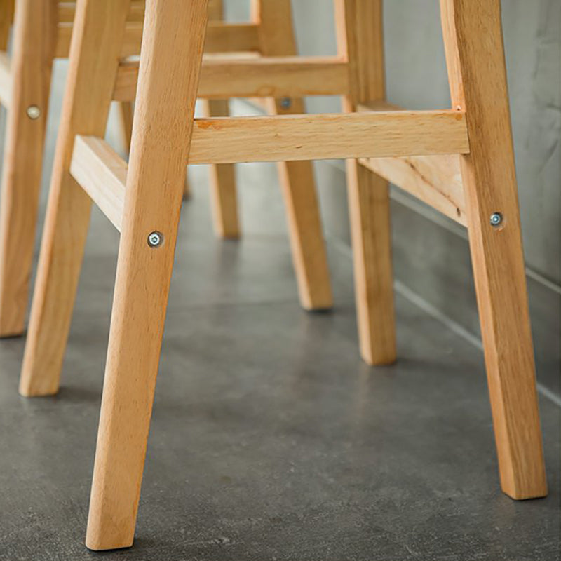 Contemporary Leather Solid Wood Barstools Indoor Bar Stool with Low Back Clearhalo 'Bar Furniture' 'Bar Stools' 'bar_stools' 'furn' 'furn_bar_stools' 'furniture_bar_stools' 'Kitchen & Dining Furniture' 'kitchen&dining_furn' 'kitchen' 'kitchen_furn' Furniture' 4555770