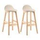 Contemporary Leather Solid Wood Barstools Indoor Bar Stool with Low Back Khaki 2 Piece Set Clearhalo 'Bar Furniture' 'Bar Stools' 'bar_stools' 'furn' 'furn_bar_stools' 'furniture_bar_stools' 'Kitchen & Dining Furniture' 'kitchen&dining_furn' 'kitchen' 'kitchen_furn' Furniture' 4555773