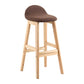 Contemporary Leather Solid Wood Barstools Indoor Bar Stool with Low Back Coffee 1 Piece Clearhalo 'Bar Furniture' 'Bar Stools' 'bar_stools' 'furn' 'furn_bar_stools' 'furniture_bar_stools' 'Kitchen & Dining Furniture' 'kitchen&dining_furn' 'kitchen' 'kitchen_furn' Furniture' 4555777
