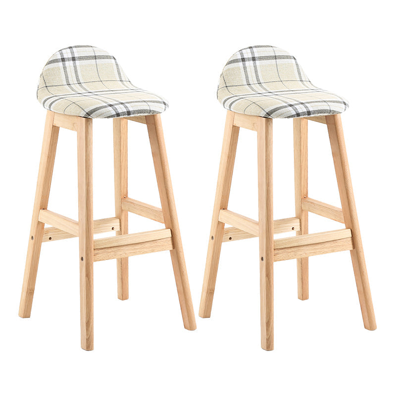 Contemporary Leather Solid Wood Barstools Indoor Bar Stool with Low Back White 2 Piece Set Clearhalo 'Bar Furniture' 'Bar Stools' 'bar_stools' 'furn' 'furn_bar_stools' 'furniture_bar_stools' 'Kitchen & Dining Furniture' 'kitchen&dining_furn' 'kitchen' 'kitchen_furn' Furniture' 4555784
