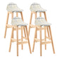 Contemporary Leather Solid Wood Barstools Indoor Bar Stool with Low Back White 4 Piece Set Clearhalo 'Bar Furniture' 'Bar Stools' 'bar_stools' 'furn' 'furn_bar_stools' 'furniture_bar_stools' 'Kitchen & Dining Furniture' 'kitchen&dining_furn' 'kitchen' 'kitchen_furn' Furniture' 4555785