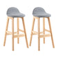 Contemporary Leather Solid Wood Barstools Indoor Bar Stool with Low Back Grey 2 Piece Set Clearhalo 'Bar Furniture' 'Bar Stools' 'bar_stools' 'furn' 'furn_bar_stools' 'furniture_bar_stools' 'Kitchen & Dining Furniture' 'kitchen&dining_furn' 'kitchen' 'kitchen_furn' Furniture' 4555787