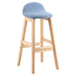 Contemporary Leather Solid Wood Barstools Indoor Bar Stool with Low Back Sky Blue-White 1 Piece Clearhalo 'Bar Furniture' 'Bar Stools' 'bar_stools' 'furn' 'furn_bar_stools' 'furniture_bar_stools' 'Kitchen & Dining Furniture' 'kitchen&dining_furn' 'kitchen' 'kitchen_furn' Furniture' 4555789
