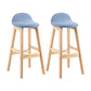 Contemporary Leather Solid Wood Barstools Indoor Bar Stool with Low Back Sky Blue-White 2 Piece Set Clearhalo 'Bar Furniture' 'Bar Stools' 'bar_stools' 'furn' 'furn_bar_stools' 'furniture_bar_stools' 'Kitchen & Dining Furniture' 'kitchen&dining_furn' 'kitchen' 'kitchen_furn' Furniture' 4555790