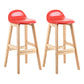 Contemporary Leather Solid Wood Barstools Indoor Bar Stool with Low Back Red 2 Piece Set Clearhalo 'Bar Furniture' 'Bar Stools' 'bar_stools' 'furn' 'furn_bar_stools' 'furniture_bar_stools' 'Kitchen & Dining Furniture' 'kitchen&dining_furn' 'kitchen' 'kitchen_furn' Furniture' 4555796