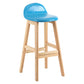 Contemporary Leather Solid Wood Barstools Indoor Bar Stool with Low Back Sky Blue 1 Piece Clearhalo 'Bar Furniture' 'Bar Stools' 'bar_stools' 'furn' 'furn_bar_stools' 'furniture_bar_stools' 'Kitchen & Dining Furniture' 'kitchen&dining_furn' 'kitchen' 'kitchen_furn' Furniture' 4555801
