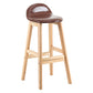 Contemporary Leather Solid Wood Barstools Indoor Bar Stool with Low Back Red Brown 1 Piece Clearhalo 'Bar Furniture' 'Bar Stools' 'bar_stools' 'furn' 'furn_bar_stools' 'furniture_bar_stools' 'Kitchen & Dining Furniture' 'kitchen&dining_furn' 'kitchen' 'kitchen_furn' Furniture' 4555804