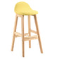 Contemporary Leather Solid Wood Barstools Indoor Bar Stool with Low Back Yellow 1 Piece Clearhalo 'Bar Furniture' 'Bar Stools' 'bar_stools' 'furn' 'furn_bar_stools' 'furniture_bar_stools' 'Kitchen & Dining Furniture' 'kitchen&dining_furn' 'kitchen' 'kitchen_furn' Furniture' 4555807