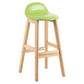 Contemporary Leather Solid Wood Barstools Indoor Bar Stool with Low Back Fruit Green 1 Piece Clearhalo 'Bar Furniture' 'Bar Stools' 'bar_stools' 'furn' 'furn_bar_stools' 'furniture_bar_stools' 'Kitchen & Dining Furniture' 'kitchen&dining_furn' 'kitchen' 'kitchen_furn' Furniture' 4555810