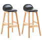 Contemporary Leather Solid Wood Barstools Indoor Bar Stool with Low Back Black 2 Piece Set Clearhalo 'Bar Furniture' 'Bar Stools' 'bar_stools' 'furn' 'furn_bar_stools' 'furniture_bar_stools' 'Kitchen & Dining Furniture' 'kitchen&dining_furn' 'kitchen' 'kitchen_furn' Furniture' 4555817