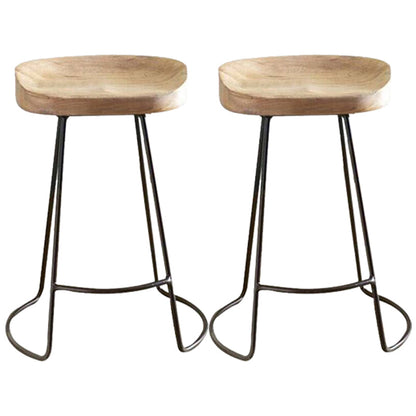 Modern Style Iron Bar Stool with Footrest Kitchen Casual Bar Stool 2 Piece Set Clearhalo 'Bar Furniture' 'Bar Stools' 'bar_stools' 'furn' 'furn_bar_stools' 'furniture_bar_stools' 'Kitchen & Dining Furniture' 'kitchen&dining_furn' 'kitchen' 'kitchen_furn' Furniture' 4555822