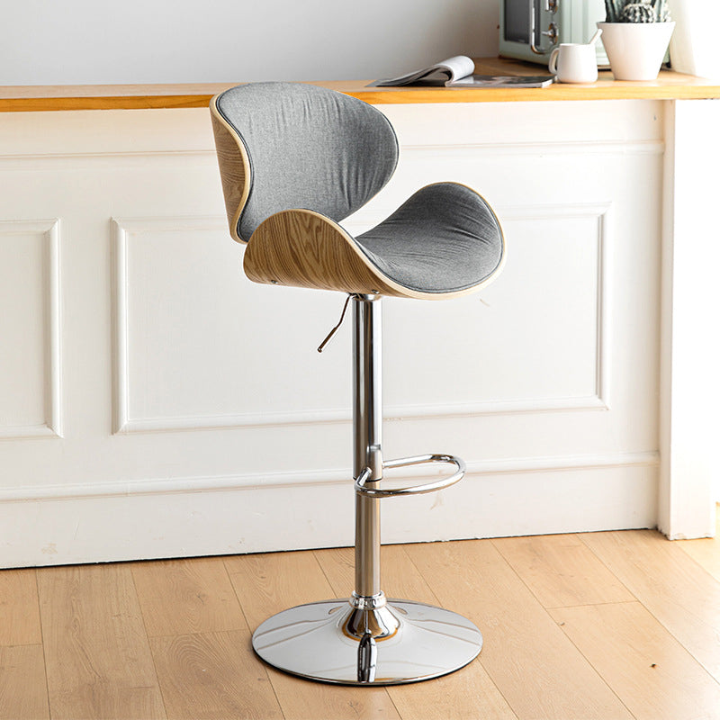 Modern Style Metal Bar Stool with Swivel and Adjustable Height Bistro Bar Stool 32 Inches Clearhalo 'Bar Furniture' 'Bar Stools' 'bar_stools' 'furn' 'furn_bar_stools' 'furniture_bar_stools' 'Kitchen & Dining Furniture' 'kitchen&dining_furn' 'kitchen' 'kitchen_furn' Furniture' 4555836