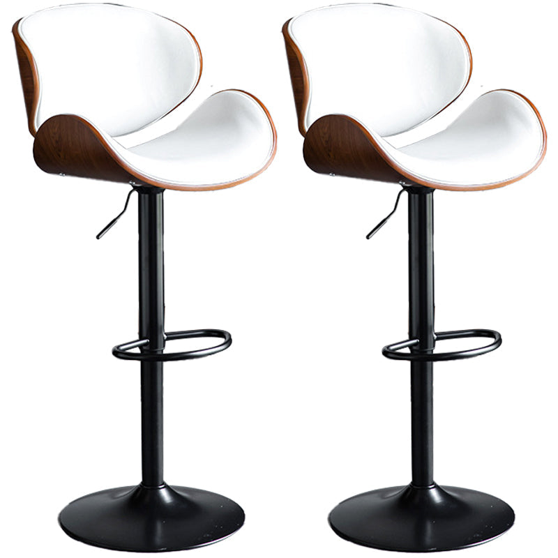 Modern Style Metal Bar Stool with Swivel and Adjustable Height Bistro Bar Stool 32 Inches Brown 2 Piece Set Clearhalo 'Bar Furniture' 'Bar Stools' 'bar_stools' 'furn' 'furn_bar_stools' 'furniture_bar_stools' 'Kitchen & Dining Furniture' 'kitchen&dining_furn' 'kitchen' 'kitchen_furn' Furniture' 4555842
