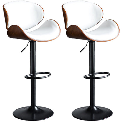 Modern Style Metal Bar Stool with Swivel and Adjustable Height Bistro Bar Stool 32 Inches Brown 2 Piece Set Clearhalo 'Bar Furniture' 'Bar Stools' 'bar_stools' 'furn' 'furn_bar_stools' 'furniture_bar_stools' 'Kitchen & Dining Furniture' 'kitchen&dining_furn' 'kitchen' 'kitchen_furn' Furniture' 4555842
