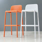 Modern Armless Backrest Counter Stool Plastic Bar Stool with Plastic Seat and Pedal Clearhalo 'Bar Furniture' 'Bar Stools' 'bar_stools' 'furn' 'furn_bar_stools' 'furniture_bar_stools' 'Kitchen & Dining Furniture' 'kitchen&dining_furn' 'kitchen' 'kitchen_furn' Furniture' 4555847