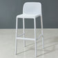 Modern Armless Backrest Counter Stool Plastic Bar Stool with Plastic Seat and Pedal White 1 Piece Clearhalo 'Bar Furniture' 'Bar Stools' 'bar_stools' 'furn' 'furn_bar_stools' 'furniture_bar_stools' 'Kitchen & Dining Furniture' 'kitchen&dining_furn' 'kitchen' 'kitchen_furn' Furniture' 4555850
