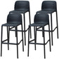 Modern Armless Backrest Counter Stool Plastic Bar Stool with Plastic Seat and Pedal Black 4 Piece Set Clearhalo 'Bar Furniture' 'Bar Stools' 'bar_stools' 'furn' 'furn_bar_stools' 'furniture_bar_stools' 'Kitchen & Dining Furniture' 'kitchen&dining_furn' 'kitchen' 'kitchen_furn' Furniture' 4555854