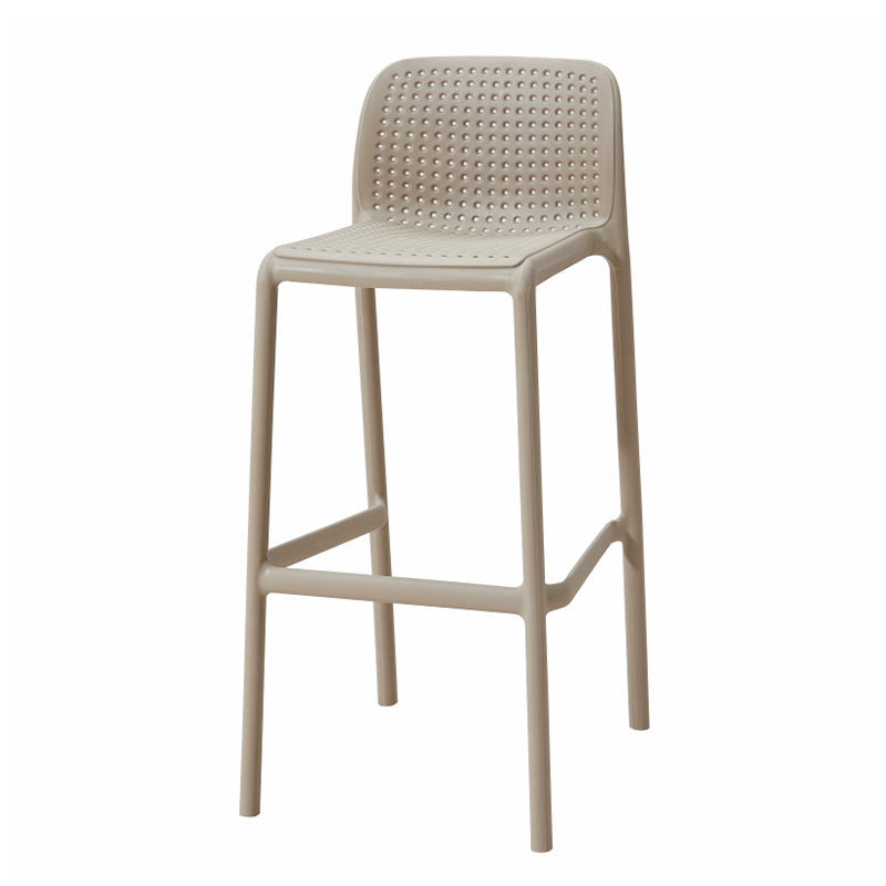Modern Armless Backrest Counter Stool Plastic Bar Stool with Plastic Seat and Pedal Clearhalo 'Bar Furniture' 'Bar Stools' 'bar_stools' 'furn' 'furn_bar_stools' 'furniture_bar_stools' 'Kitchen & Dining Furniture' 'kitchen&dining_furn' 'kitchen' 'kitchen_furn' Furniture' 4555856