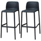 Modern Armless Backrest Counter Stool Plastic Bar Stool with Plastic Seat and Pedal Black 2 Piece Set Clearhalo 'Bar Furniture' 'Bar Stools' 'bar_stools' 'furn' 'furn_bar_stools' 'furniture_bar_stools' 'Kitchen & Dining Furniture' 'kitchen&dining_furn' 'kitchen' 'kitchen_furn' Furniture' 4555858