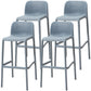 Modern Armless Backrest Counter Stool Plastic Bar Stool with Plastic Seat and Pedal Grey 4 Piece Set Clearhalo 'Bar Furniture' 'Bar Stools' 'bar_stools' 'furn' 'furn_bar_stools' 'furniture_bar_stools' 'Kitchen & Dining Furniture' 'kitchen&dining_furn' 'kitchen' 'kitchen_furn' Furniture' 4555860