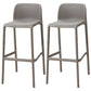 Modern Armless Backrest Counter Stool Plastic Bar Stool with Plastic Seat and Pedal Light Gray 2 Piece Set Clearhalo 'Bar Furniture' 'Bar Stools' 'bar_stools' 'furn' 'furn_bar_stools' 'furniture_bar_stools' 'Kitchen & Dining Furniture' 'kitchen&dining_furn' 'kitchen' 'kitchen_furn' Furniture' 4555878