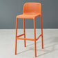 Modern Armless Backrest Counter Stool Plastic Bar Stool with Plastic Seat and Pedal Orange 1 Piece Clearhalo 'Bar Furniture' 'Bar Stools' 'bar_stools' 'furn' 'furn_bar_stools' 'furniture_bar_stools' 'Kitchen & Dining Furniture' 'kitchen&dining_furn' 'kitchen' 'kitchen_furn' Furniture' 4555880