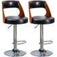 Industrial Style Bar-stool Metal Leg Round Seat Adjustable Stool for Counter Bar Black 2 Piece Set Clearhalo 'Bar Furniture' 'Bar Stools' 'bar_stools' 'furn' 'furn_bar_stools' 'furniture_bar_stools' 'Kitchen & Dining Furniture' 'kitchen&dining_furn' 'kitchen' 'kitchen_furn' Furniture' 4555888