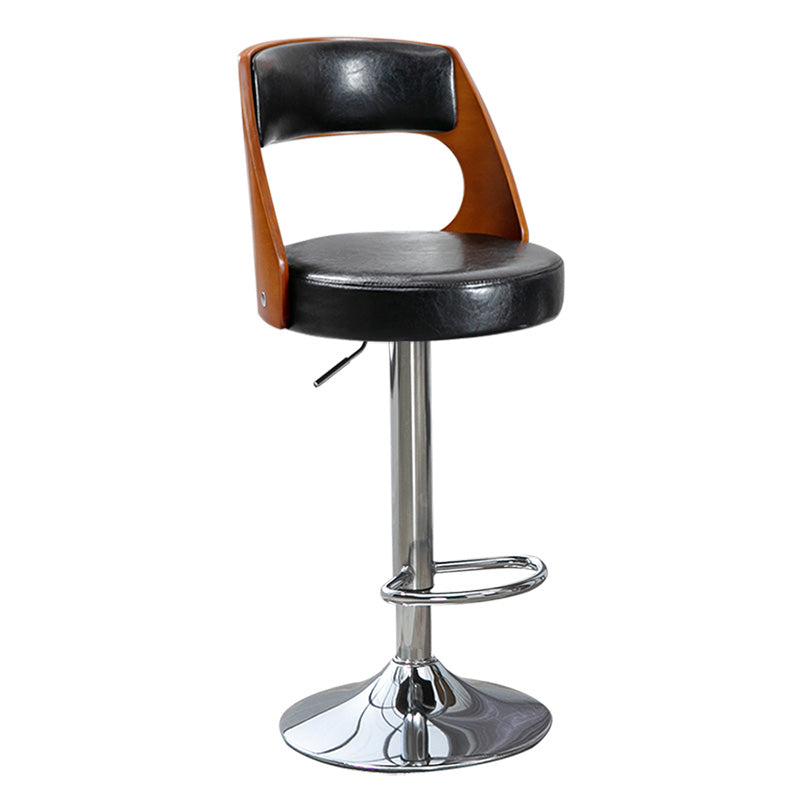 Industrial Style Bar-stool Metal Leg Round Seat Adjustable Stool for Counter Bar Clearhalo 'Bar Furniture' 'Bar Stools' 'bar_stools' 'furn' 'furn_bar_stools' 'furniture_bar_stools' 'Kitchen & Dining Furniture' 'kitchen&dining_furn' 'kitchen' 'kitchen_furn' Furniture' 4555891