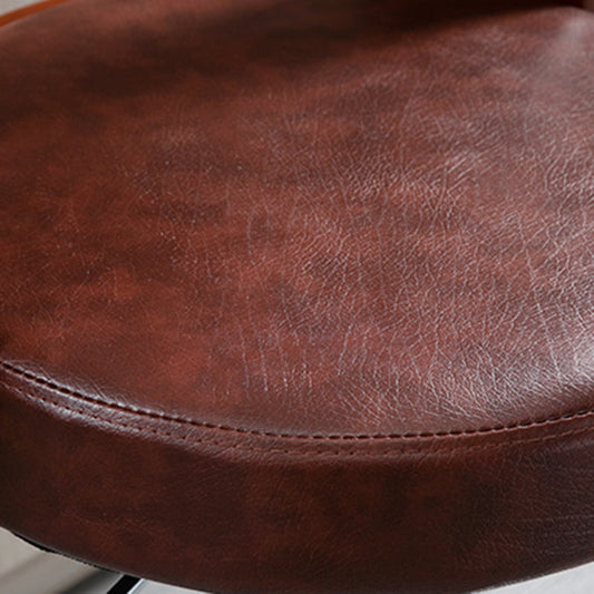 Industrial Style Bar-stool Metal Leg Round Seat Adjustable Stool for Counter Bar Clearhalo 'Bar Furniture' 'Bar Stools' 'bar_stools' 'furn' 'furn_bar_stools' 'furniture_bar_stools' 'Kitchen & Dining Furniture' 'kitchen&dining_furn' 'kitchen' 'kitchen_furn' Furniture' 4555896