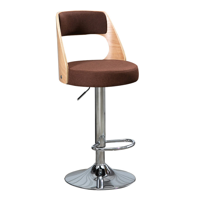 Industrial Style Bar-stool Metal Leg Round Seat Adjustable Stool for Counter Bar Coffee 1 Piece Clearhalo 'Bar Furniture' 'Bar Stools' 'bar_stools' 'furn' 'furn_bar_stools' 'furniture_bar_stools' 'Kitchen & Dining Furniture' 'kitchen&dining_furn' 'kitchen' 'kitchen_furn' Furniture' 4555902