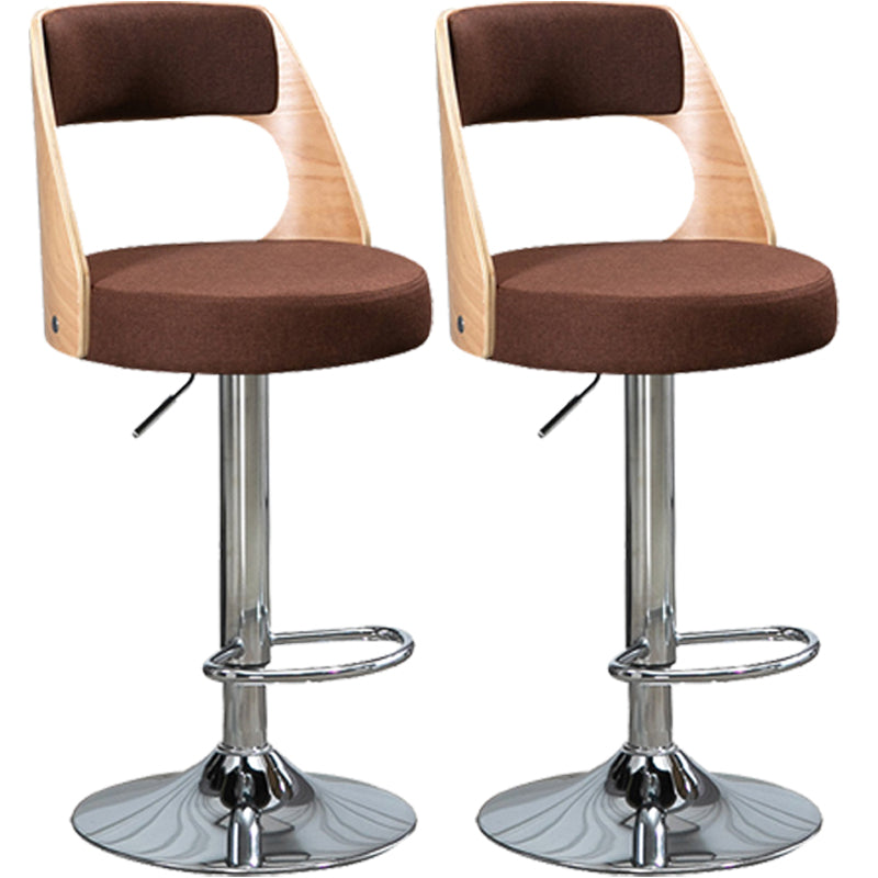 Industrial Style Bar-stool Metal Leg Round Seat Adjustable Stool for Counter Bar Coffee 2 Piece Set Clearhalo 'Bar Furniture' 'Bar Stools' 'bar_stools' 'furn' 'furn_bar_stools' 'furniture_bar_stools' 'Kitchen & Dining Furniture' 'kitchen&dining_furn' 'kitchen' 'kitchen_furn' Furniture' 4555903