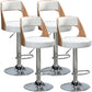 Industrial Style Bar-stool Metal Leg Round Seat Adjustable Stool for Counter Bar White 4 Piece Set Clearhalo 'Bar Furniture' 'Bar Stools' 'bar_stools' 'furn' 'furn_bar_stools' 'furniture_bar_stools' 'Kitchen & Dining Furniture' 'kitchen&dining_furn' 'kitchen' 'kitchen_furn' Furniture' 4555904