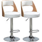 Industrial Style Bar-stool Metal Leg Round Seat Adjustable Stool for Counter Bar White 2 Piece Set Clearhalo 'Bar Furniture' 'Bar Stools' 'bar_stools' 'furn' 'furn_bar_stools' 'furniture_bar_stools' 'Kitchen & Dining Furniture' 'kitchen&dining_furn' 'kitchen' 'kitchen_furn' Furniture' 4555906