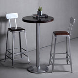 Modern Armless Counter Stool Iron Restaurant Bar Stool with Leather Cushion and Pedal Clearhalo 'Bar Furniture' 'Bar Stools' 'bar_stools' 'furn' 'furn_bar_stools' 'furniture_bar_stools' 'Kitchen & Dining Furniture' 'kitchen&dining_furn' 'kitchen' 'kitchen_furn' Furniture' 4555914