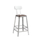 Modern Armless Counter Stool Iron Restaurant Bar Stool with Leather Cushion and Pedal With Back 1 Piece Counter Stool(26"H) Clearhalo 'Bar Furniture' 'Bar Stools' 'bar_stools' 'furn' 'furn_bar_stools' 'furniture_bar_stools' 'Kitchen & Dining Furniture' 'kitchen&dining_furn' 'kitchen' 'kitchen_furn' Furniture' 4555938