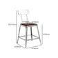 Modern Armless Counter Stool Iron Restaurant Bar Stool with Leather Cushion and Pedal Clearhalo 'Bar Furniture' 'Bar Stools' 'bar_stools' 'furn' 'furn_bar_stools' 'furniture_bar_stools' 'Kitchen & Dining Furniture' 'kitchen&dining_furn' 'kitchen' 'kitchen_furn' Furniture' 4555946