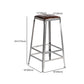 Modern Armless Counter Stool Iron Restaurant Bar Stool with Leather Cushion and Pedal Clearhalo 'Bar Furniture' 'Bar Stools' 'bar_stools' 'furn' 'furn_bar_stools' 'furniture_bar_stools' 'Kitchen & Dining Furniture' 'kitchen&dining_furn' 'kitchen' 'kitchen_furn' Furniture' 4555951