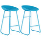 Contemporary Counter Bar Stool Plastic Bar Stool with Iron Base and Footrest Blue 2 Piece Set Clearhalo 'Bar Furniture' 'Bar Stools' 'bar_stools' 'furn' 'furn_bar_stools' 'furniture_bar_stools' 'Kitchen & Dining Furniture' 'kitchen&dining_furn' 'kitchen' 'kitchen_furn' Furniture' 4555958