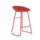 Contemporary Counter Bar Stool Plastic Bar Stool with Iron Base and Footrest Red 1 Piece Clearhalo 'Bar Furniture' 'Bar Stools' 'bar_stools' 'furn' 'furn_bar_stools' 'furniture_bar_stools' 'Kitchen & Dining Furniture' 'kitchen&dining_furn' 'kitchen' 'kitchen_furn' Furniture' 4555963
