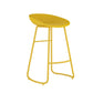 Contemporary Counter Bar Stool Plastic Bar Stool with Iron Base and Footrest Yellow 1 Piece Clearhalo 'Bar Furniture' 'Bar Stools' 'bar_stools' 'furn' 'furn_bar_stools' 'furniture_bar_stools' 'Kitchen & Dining Furniture' 'kitchen&dining_furn' 'kitchen' 'kitchen_furn' Furniture' 4555969