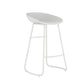 Contemporary Counter Bar Stool Plastic Bar Stool with Iron Base and Footrest White 1 Piece Clearhalo 'Bar Furniture' 'Bar Stools' 'bar_stools' 'furn' 'furn_bar_stools' 'furniture_bar_stools' 'Kitchen & Dining Furniture' 'kitchen&dining_furn' 'kitchen' 'kitchen_furn' Furniture' 4555974