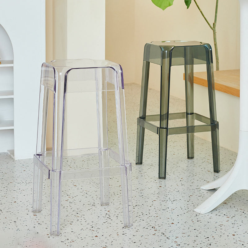 Modern Armless Backless Counter Stool Plastic Milk Tea Shop Bar Stool with Plastic Seat Clearhalo 'Bar Furniture' 'Bar Stools' 'bar_stools' 'furn' 'furn_bar_stools' 'furniture_bar_stools' 'Kitchen & Dining Furniture' 'kitchen&dining_furn' 'kitchen' 'kitchen_furn' Furniture' 4555981