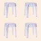 Modern Armless Backless Counter Stool Plastic Milk Tea Shop Bar Stool with Plastic Seat Clear 4 Piece Set Short Stool(18"H) Clearhalo 'Bar Furniture' 'Bar Stools' 'bar_stools' 'furn' 'furn_bar_stools' 'furniture_bar_stools' 'Kitchen & Dining Furniture' 'kitchen&dining_furn' 'kitchen' 'kitchen_furn' Furniture' 4555982