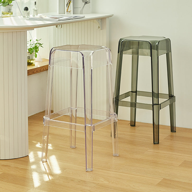 Modern Armless Backless Counter Stool Plastic Milk Tea Shop Bar Stool with Plastic Seat Clearhalo 'Bar Furniture' 'Bar Stools' 'bar_stools' 'furn' 'furn_bar_stools' 'furniture_bar_stools' 'Kitchen & Dining Furniture' 'kitchen&dining_furn' 'kitchen' 'kitchen_furn' Furniture' 4555984