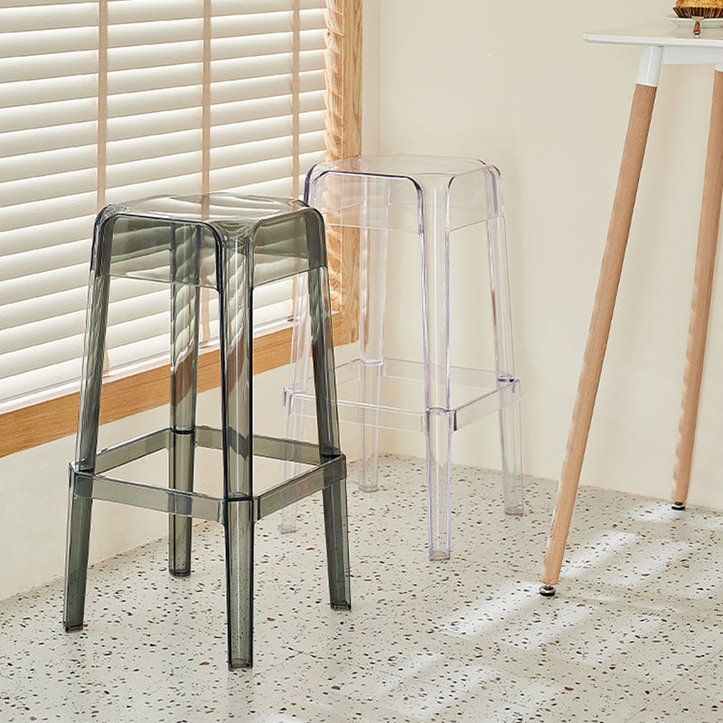Modern Armless Backless Counter Stool Plastic Milk Tea Shop Bar Stool with Plastic Seat Clearhalo 'Bar Furniture' 'Bar Stools' 'bar_stools' 'furn' 'furn_bar_stools' 'furniture_bar_stools' 'Kitchen & Dining Furniture' 'kitchen&dining_furn' 'kitchen' 'kitchen_furn' Furniture' 4555986