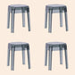 Modern Armless Backless Counter Stool Plastic Milk Tea Shop Bar Stool with Plastic Seat Smoke Gray 4 Piece Set Short Stool(18"H) Clearhalo 'Bar Furniture' 'Bar Stools' 'bar_stools' 'furn' 'furn_bar_stools' 'furniture_bar_stools' 'Kitchen & Dining Furniture' 'kitchen&dining_furn' 'kitchen' 'kitchen_furn' Furniture' 4555994