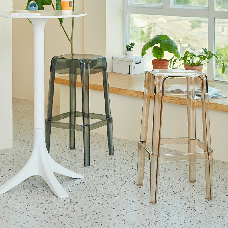 Modern Armless Backless Counter Stool Plastic Milk Tea Shop Bar Stool with Plastic Seat Clearhalo 'Bar Furniture' 'Bar Stools' 'bar_stools' 'furn' 'furn_bar_stools' 'furniture_bar_stools' 'Kitchen & Dining Furniture' 'kitchen&dining_furn' 'kitchen' 'kitchen_furn' Furniture' 4555999