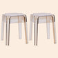 Modern Armless Backless Counter Stool Plastic Milk Tea Shop Bar Stool with Plastic Seat Amber 2 Piece Set Short Stool(18"H) Clearhalo 'Bar Furniture' 'Bar Stools' 'bar_stools' 'furn' 'furn_bar_stools' 'furniture_bar_stools' 'Kitchen & Dining Furniture' 'kitchen&dining_furn' 'kitchen' 'kitchen_furn' Furniture' 4556005