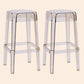 Modern Armless Backless Counter Stool Plastic Milk Tea Shop Bar Stool with Plastic Seat Amber 2 Piece Set Bar Stool(30"H) Clearhalo 'Bar Furniture' 'Bar Stools' 'bar_stools' 'furn' 'furn_bar_stools' 'furniture_bar_stools' 'Kitchen & Dining Furniture' 'kitchen&dining_furn' 'kitchen' 'kitchen_furn' Furniture' 4556008